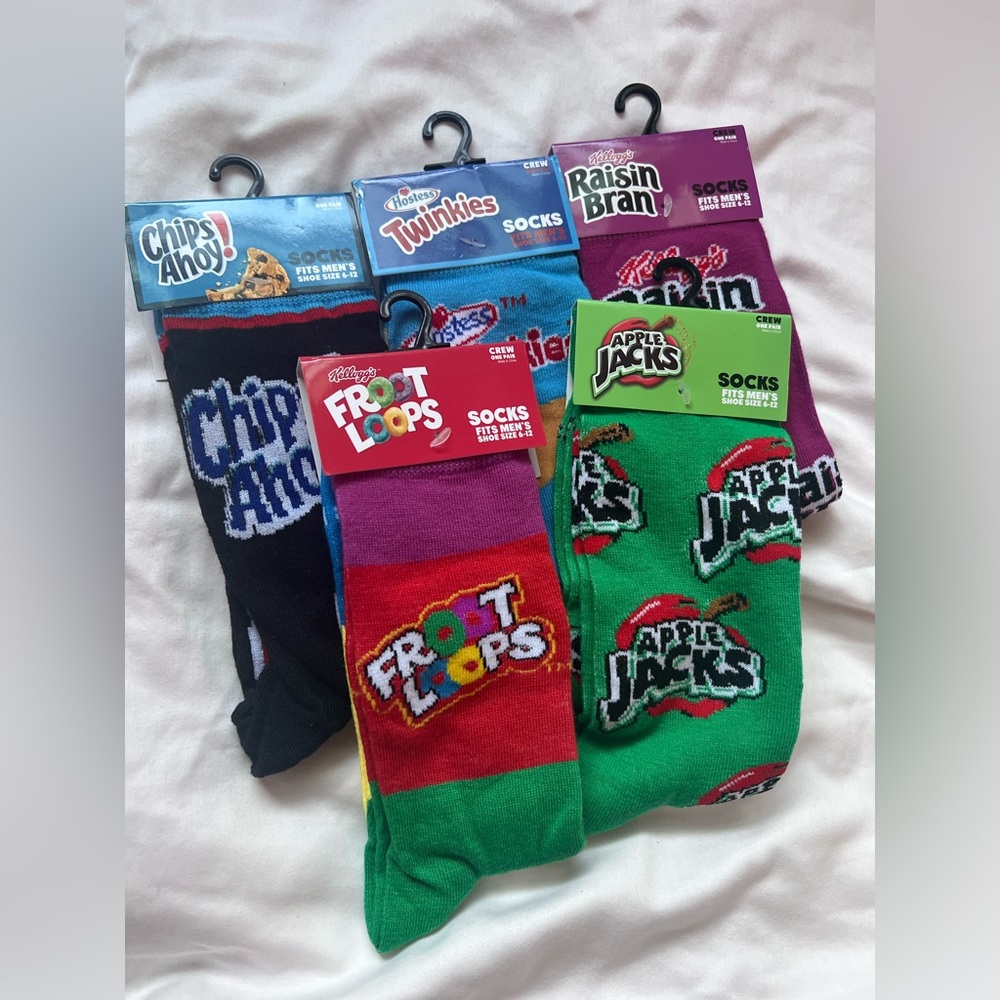 Bundle of 5 Snack & Cereal Socks NWT - Kellogg’s Hostess Nabisco